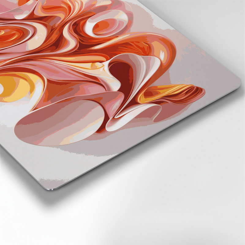 Lyrical Abstraction 72 Gray Metal Wall Art, 12" H x 18" W