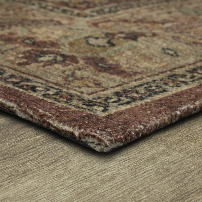 Athi River Red 8' x 10' Stain-Resistant Synthetic Area Rug