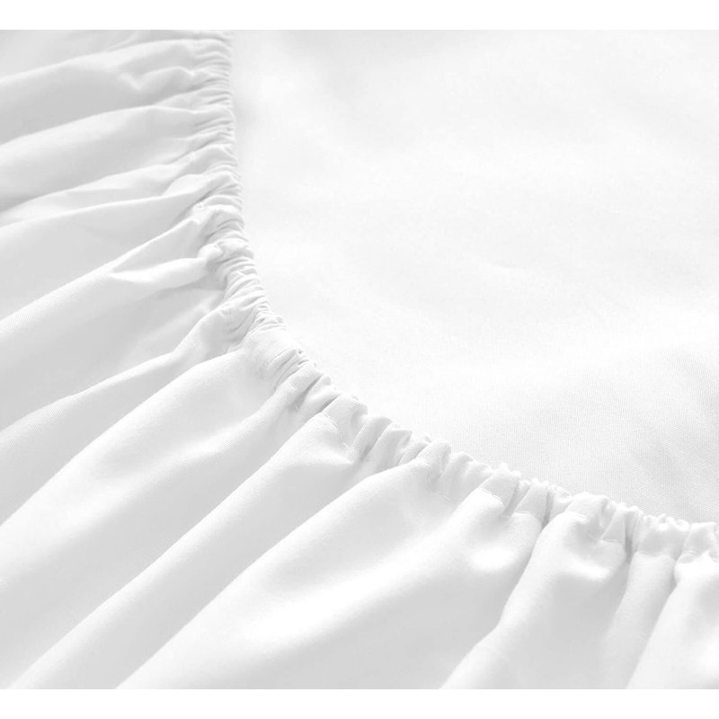 Ensemble de draps Greeny Green Luxury, Taie d'oreiller taille double, Blanc