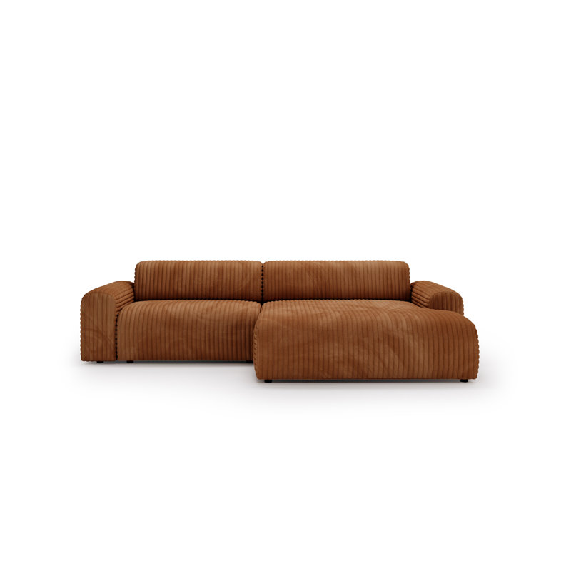 Tashari 3 Seater Corner Sectional, Caramel