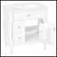 Meuble-lavabo autoportant de 30 pouces avec lavabo en céramique, tiroir rabattable et tablette réglable pour les salles de bain modernes-558584064