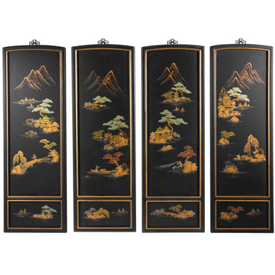 4 Piece Japanese Landscape Wall Décor Set