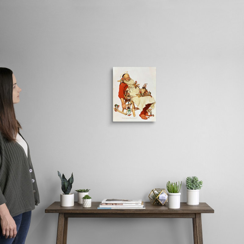 Art mural sur toile Norman Rockwell, H 14 po x l 11 po x P 1,25 po, Toile tendue