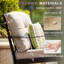 Chaise berçante de patio avec coussins