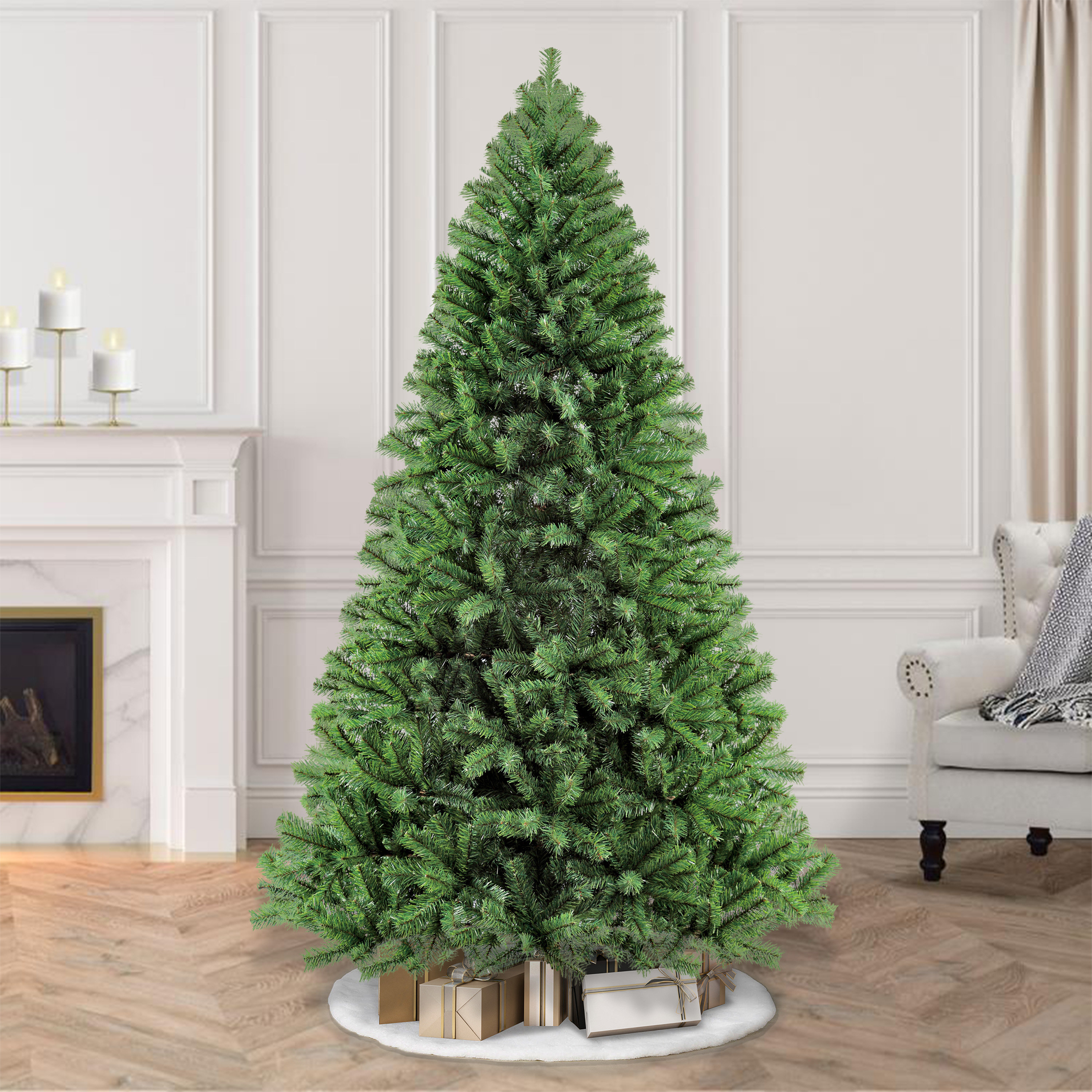 The Twillery Co.® 7.5' Green Fir Artificial Christmas Tree With Stand 