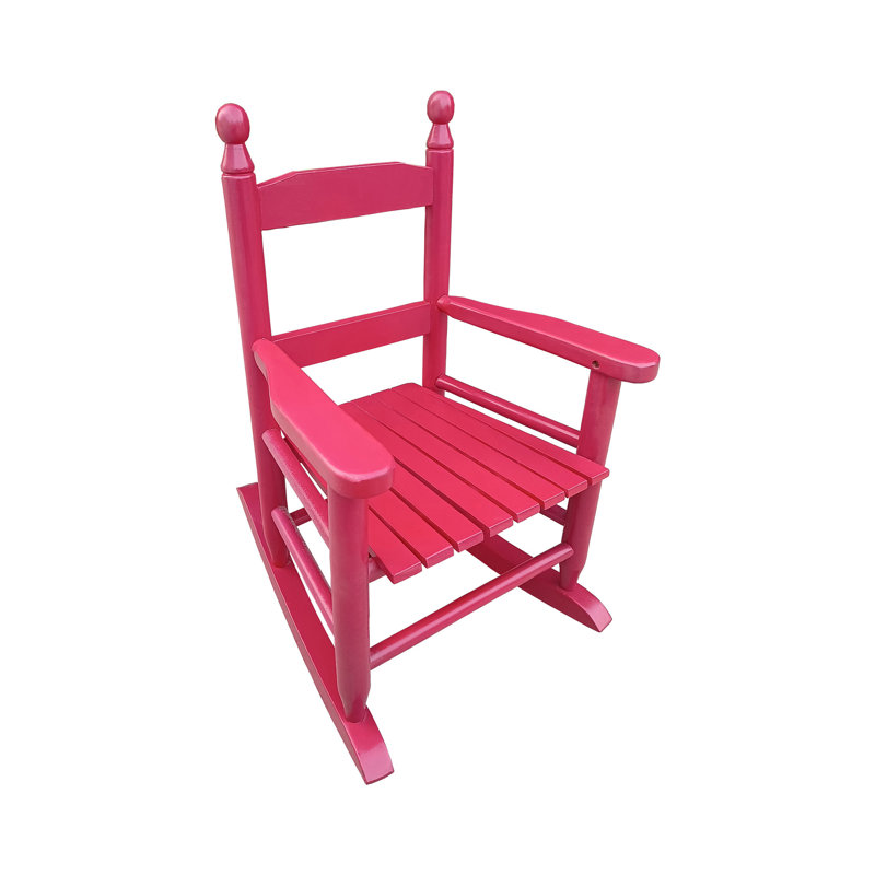 Rose Garden 18.9" W x 14.17" D x 22.44" H Solid Poplar Wood Children's Rocking Chair