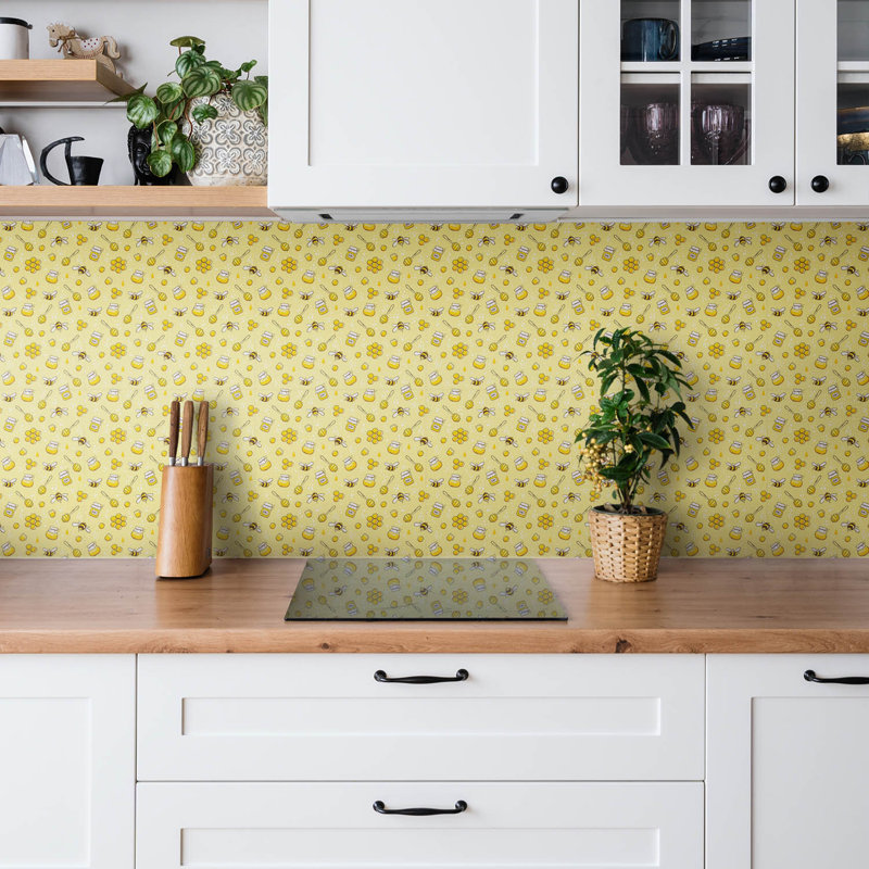 Audriella 30 x 30 cm PVC Tile in Yellow
