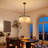 4 - Light Modern Dimmable Round Drum Chandelier With Handcrafted Clouded Glass-545379188