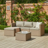 Luzi 4 Seater Rattan Garden Corner Sofa Set - Weave