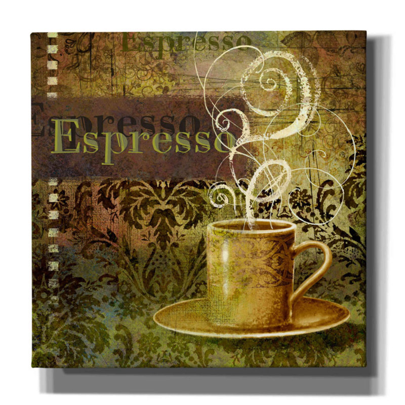 «Coffee 3 Espresso» par Viv Eisner, art mural sur toile, H 26 po x l 26 po x P 1,5 po