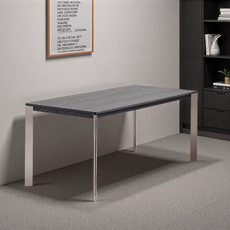 Bureau d'écriture rectangulaire en bois de frêne, H 29,52 po x l 70,86 po x P 33,46 po