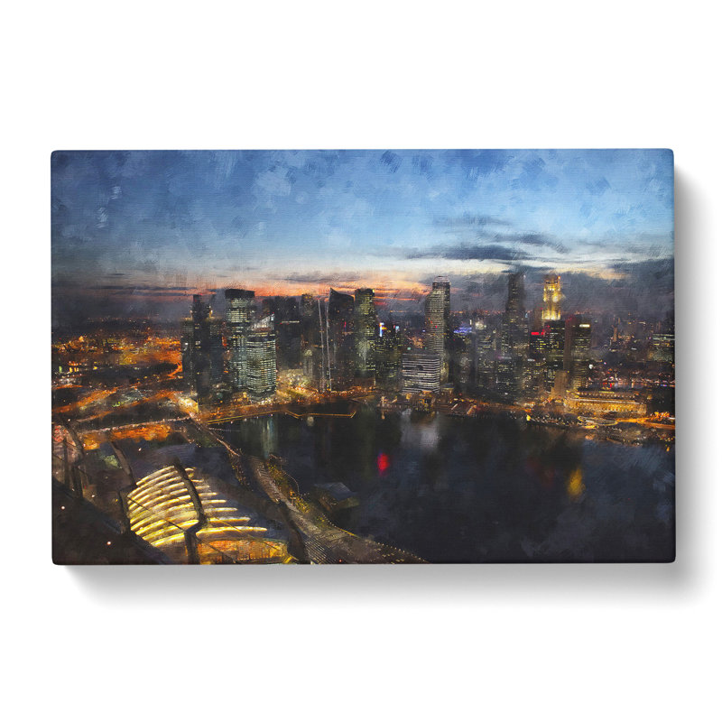 Singapore Skyline Vol.1 - Wrapped Canvas, 35cm H x 50cm W x 3cm D