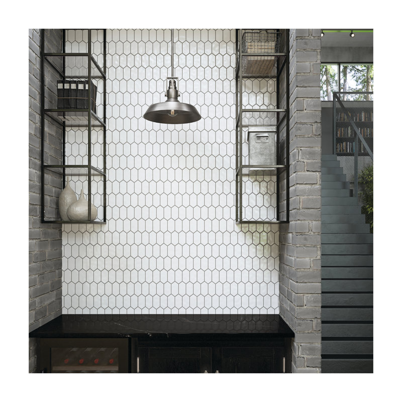 Mythology 2" x 5" Ceramic Picket Mosaic Tile (Set of 12)