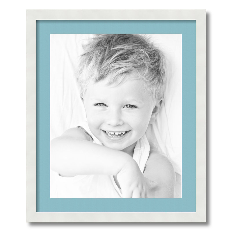 Matte Picture Frame with Mat, French Blue