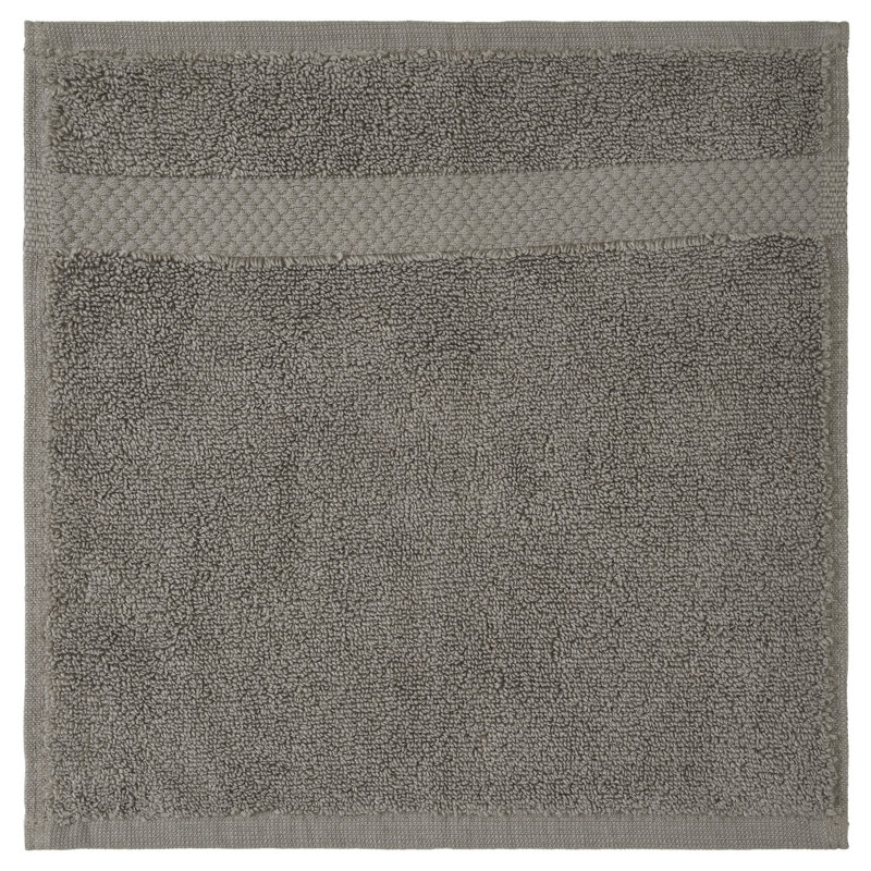 Ensemble de débarbouillettes 100% coton Splash, débarbouillettes et débarbouillettes en coton doux absorbant 550 g / m² pour salle de bain, spa et usage quotidien, certifié OEKO-TEX, paquet de 3, gris