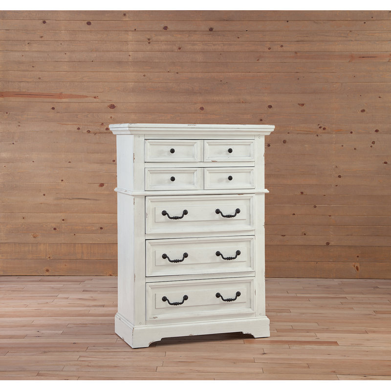 Alexei 39'' W 5 - Drawer Dresser, Antiqued White