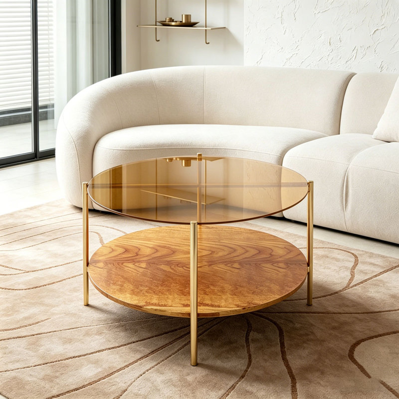 Table basse Modern, Doré