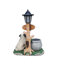 Statue de planteur de chien carlin assis