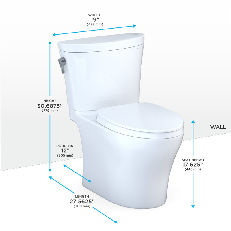 Aquia® Dual-Flush Elongated Two-Piece Toilet with Tornado Flush (Seat Included)