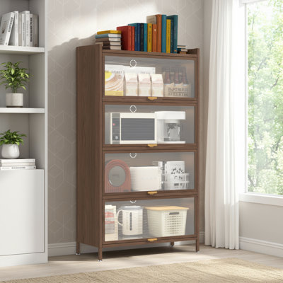 This 57-inch Tall, Four-door Metal Wardrobe Offers Ample Storage Space And Is Suitable For Bedrooms, Offices, Living Rooms, Hallways, And Entryways. Made Of Steel, It Is Walnut Brown.