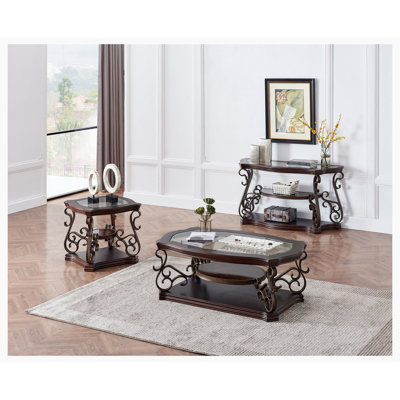 O'Connor 54'' Glass Top Console Table