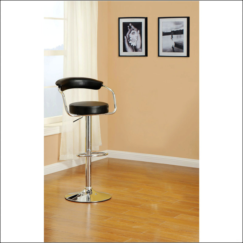 Ensemble de 2 tabourets de bar en similicuir noir