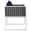 Fauteuil de patio extérieur en aluminium blanc marine Baltimore