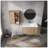 36" Wall-Mounted Bathroom Vanity With Sink and Side Cabinet, Soft Close Doors,00112IMO x 2-00636IMO Combination Cabinet(KD-Packing)