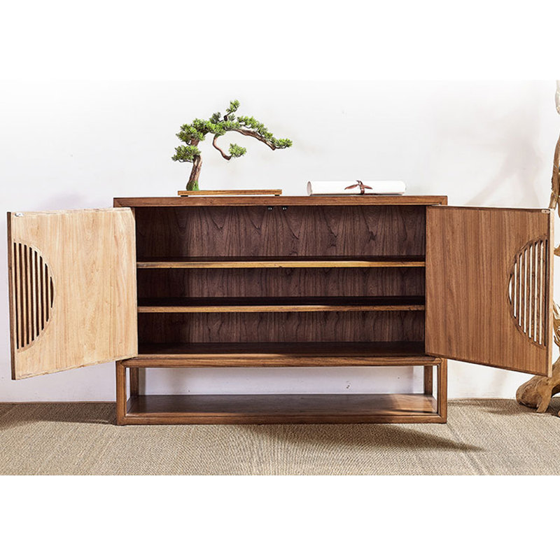 Simple Zen Solid Wood Accent Cabinet