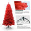 Arbre de Noël rouge 7 pi - Arbre en PVC rouge pur avec 1066 pointes-558570024