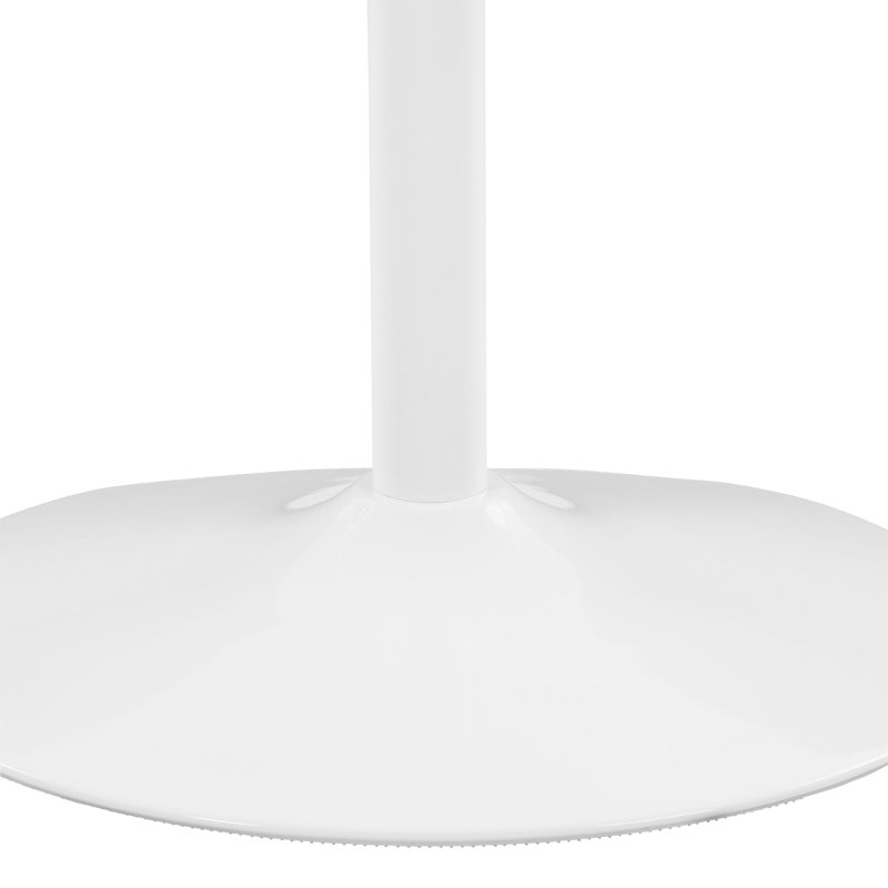 Aarshi Round Metal Base Dining Table, White