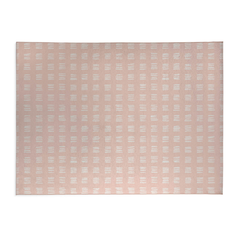 Dash Lightweight Non-Slip Kitchen Mat, Rectangle 5' x 7', Pink