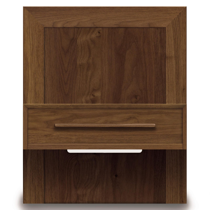 Moduluxe 1 - Drawer Nightstand, Conventional, Natural Walnut