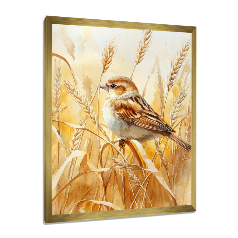 Hanoverton - Animals Wall Art Living Room, H 20 po x l 12 po, Reproduction encadrée d'une seule photo, Doré