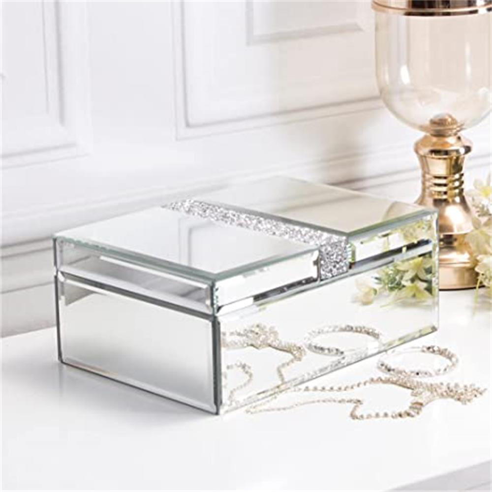 Mercer41 Wood Jewelry Box + Mirror Wayfair