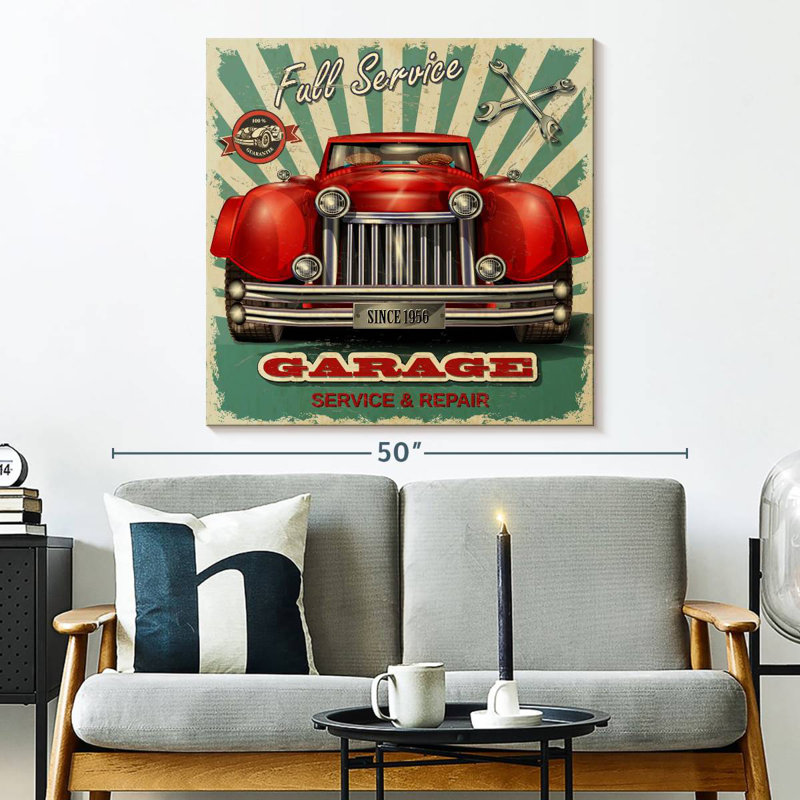 Enseigne murale de garage vintage Khylige