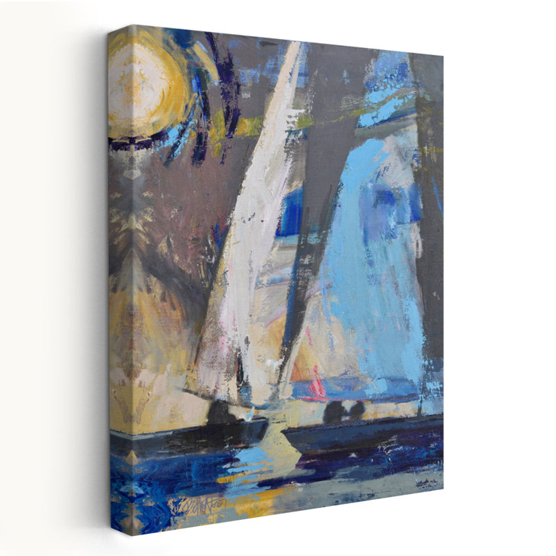 Blue Breeze Dynamics - Paysages côtiers, voiliers, H 48 po x l 32 po
