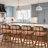 Sirine 4 Pieces Swivel Linen Counter Stool-103707231