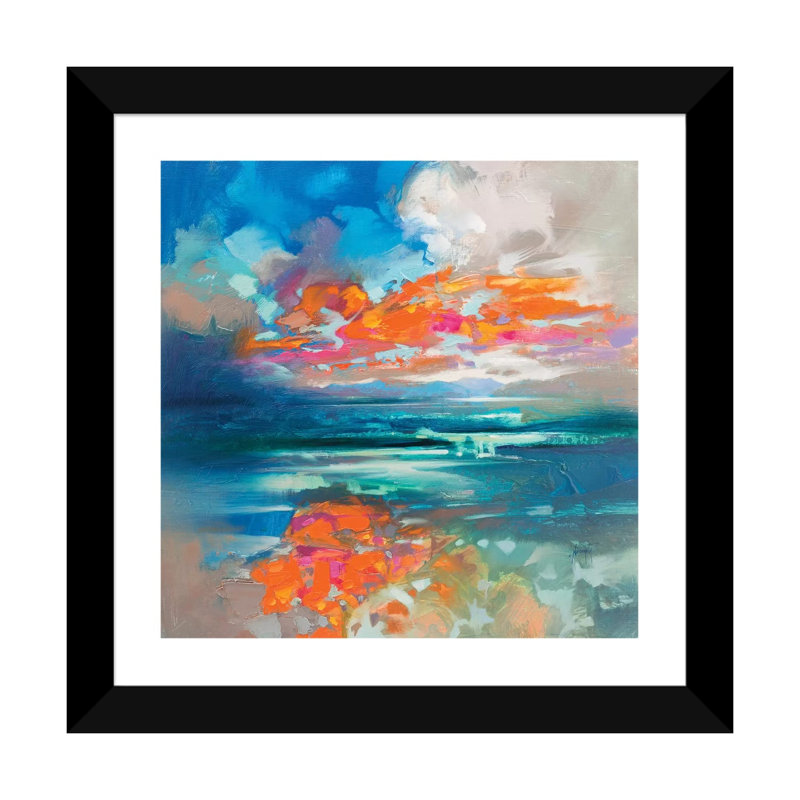 «Above & Dessous Harris» par Scott Naismith - reproduction d'art, H 24 po x l 24 po x p 1 po, Papier encadré noir, Blanc