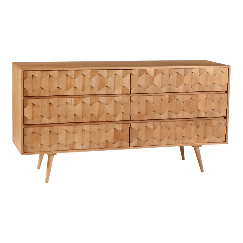 Commode double 63 tiroirs Alice, Brun