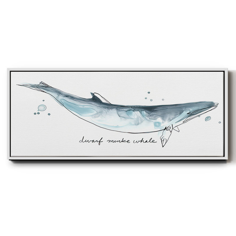 Baleine I - toile encadrée, H 12 po x l 30 po