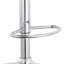 Tabouret de bar contemporain pivotant réglable avec siège et dossier rembourrés, noir-113126382