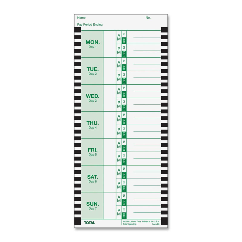 Weekly Time Card