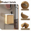 Ensemble de meuble-lavabo mural 18,5 po avec lavabo en résine, porte simple fermée, ensemble d'armoires de salle de bain, panneau de fibres à densité moyenne, bois naturel (KD-Packing)