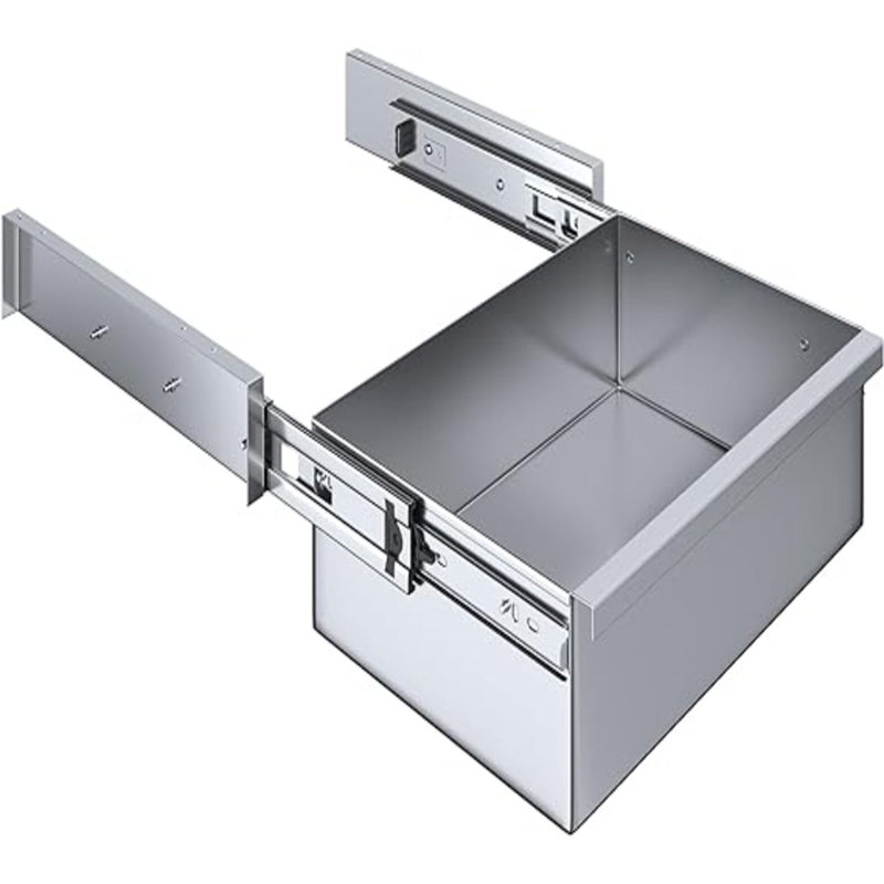 Stainless Steel Storage Drawer_ 5"H x 10"W x 15"D