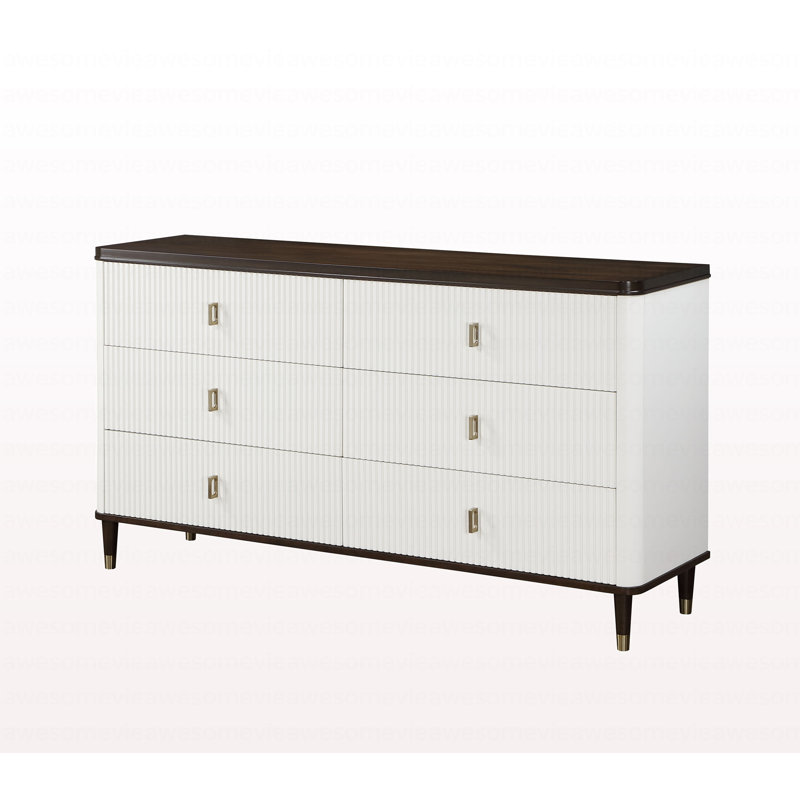 Commode moderne moderne avec finition noyer