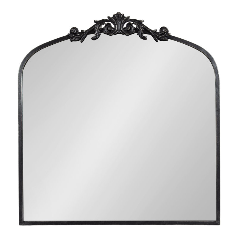 Anglo Metal Flat Mirror, Black, 30" x 28"