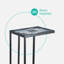 Kavic Glass Top Frame End Table