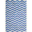 Area Cowhide Chevron Area Rug in Blue/Cream-36940533