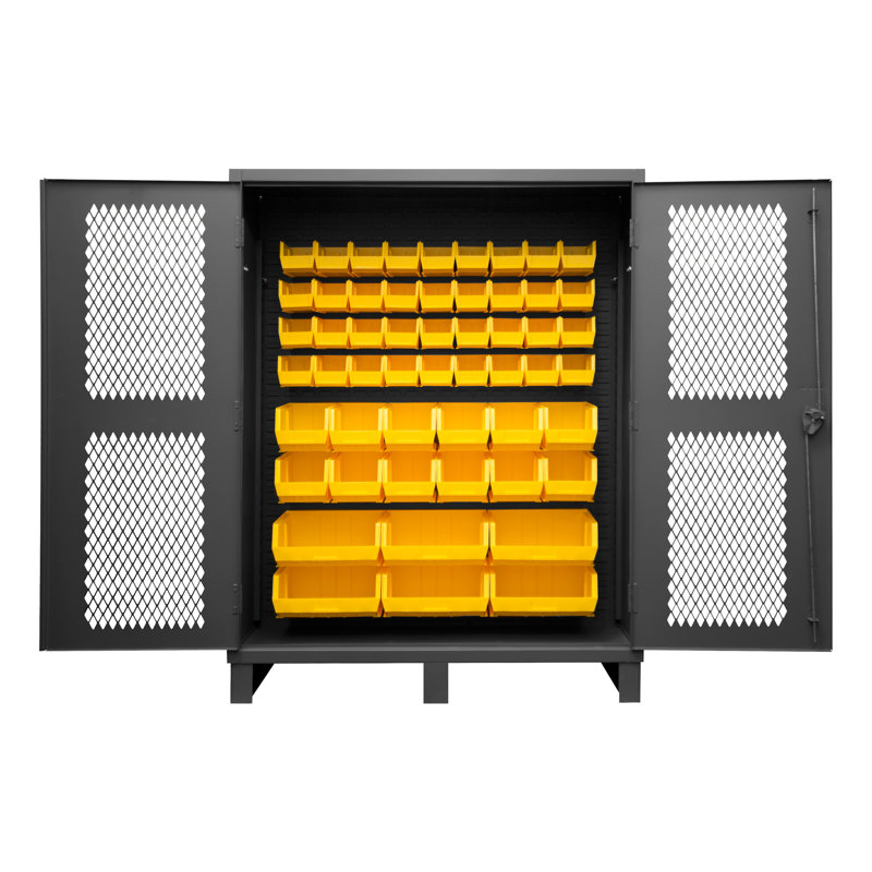 Armoire de rangement H 78 po x l 60,19 po x p 24,13 po Pavo, Jaune